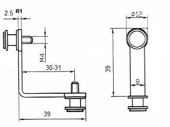 Крепление для стеклянного куба двойное DT-405 Крепление для стеклянного куба двойное DT-405