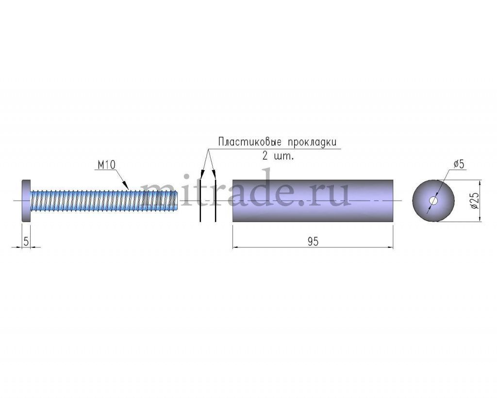 Держатель с отрывом 25х100мм D-1001 cp Держатель с отрывом 25х100мм D-1001 cp