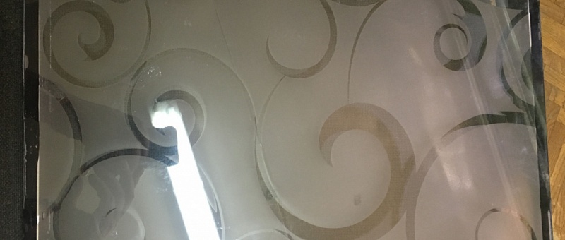 Нанесение пескоструйного рисунка